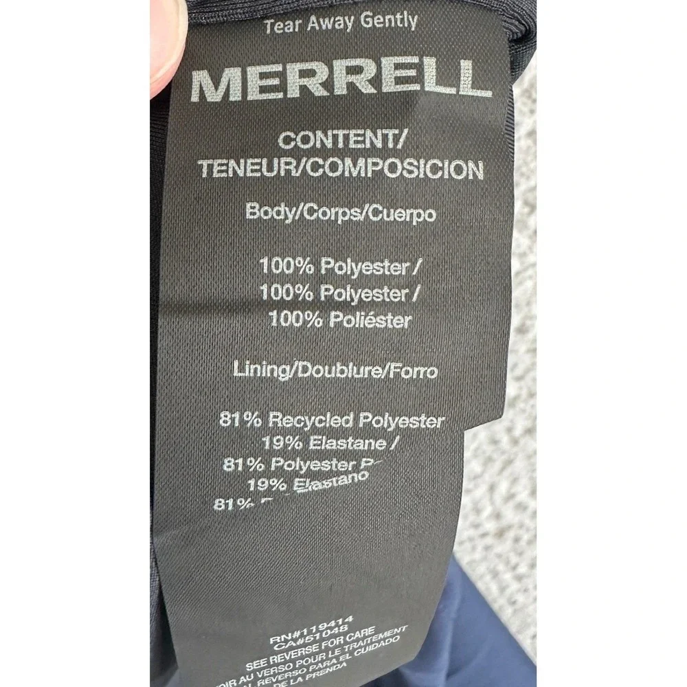 NEW Merrell Shorts Men XL Navy Blue Wicking Lined Athletic Running Stretch Waist